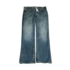Parasuco medium wash denim jeans with flap coin pocket and back pocket detail